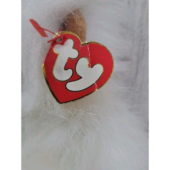 VTG 1994 TY CLASSIC TANGO White & Brown Monkey Chimp Orangutan Plush Stuffed Toy - Picture 4 of 13